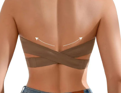 Women's Strapless Bra Cross No Steel